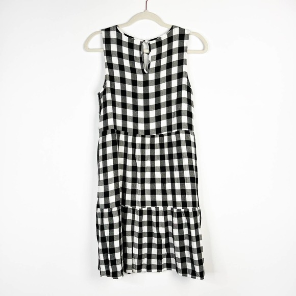 Black and White gingham check plaid cotton dress Size XS/S - Picture 6 of 7